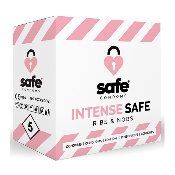 Preservativos texturizados INTENSE SAFE x5