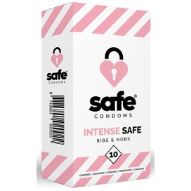 Safe Condoms INTENSE SAFE getextureerde condooms x10