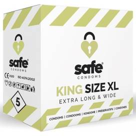 Safe Condoms Preservativi in lattice King Size XL SAFE x5