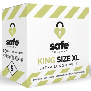 Safe Condoms King Size XL SAFE latex condoms x5