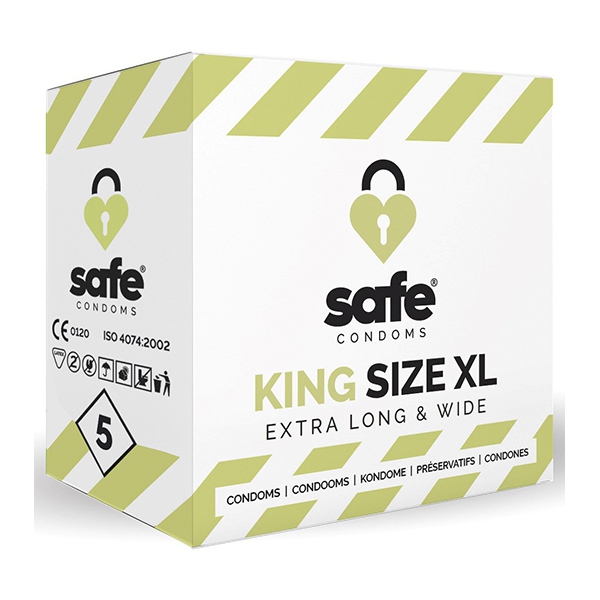 Preservativi in lattice King Size XL SAFE x5