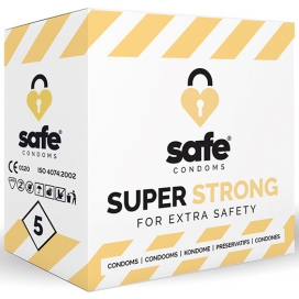 Safe Condoms SUPER STERK Veilige dikke condooms x5