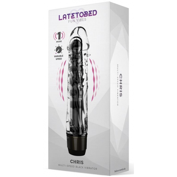 Vibrierender Dildo Chris 14 x 3.3cm Transparent