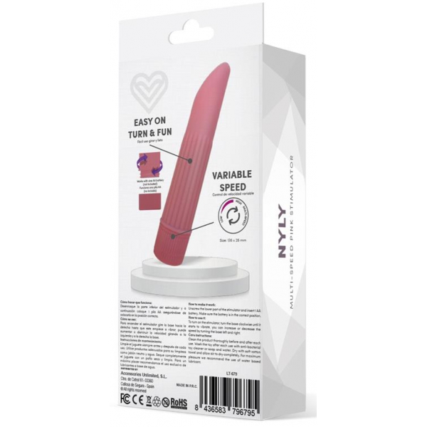 Nyly Clitoral Stimulator 13 x 2.5cm Pink