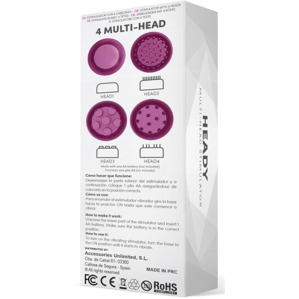 Heady Violet 4 Heads Vibrerende Stimulator