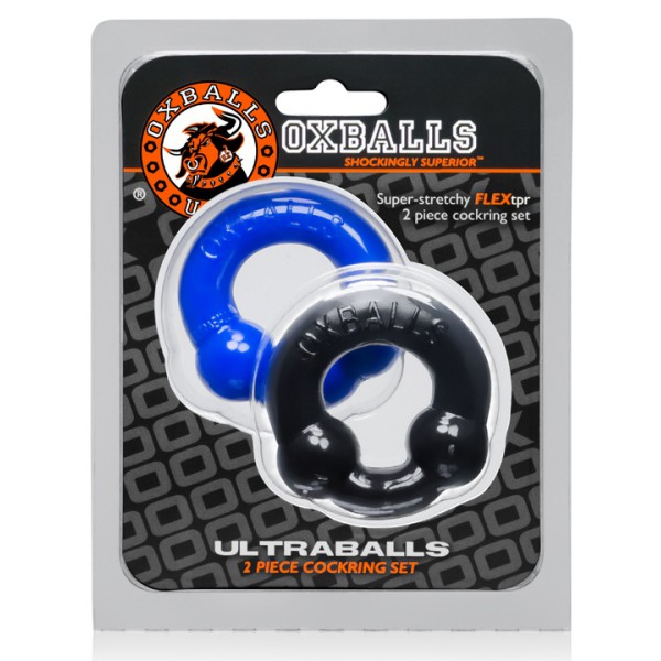 Pack Ultraballs Oxballs Black-Blue Cockrings
