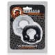 Bolas de Boi ULTRABALLS 2 Pack Cockring Black-Clear