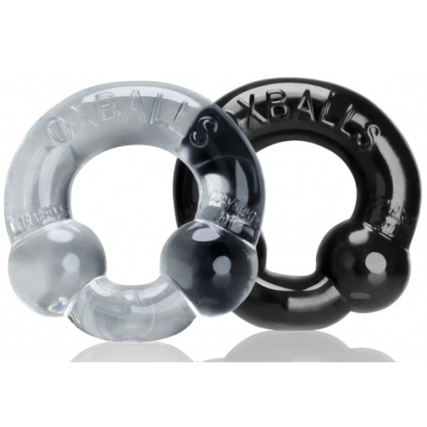 Bolas de Boi ULTRABALLS 2 Pack Cockring Black-Clear