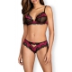 Tulia 2 pezzi set nero-rosa