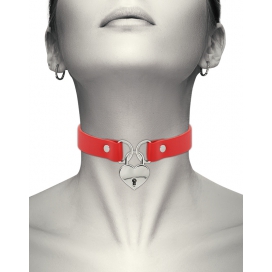 Coquette Halskette Herzanhänger Rot