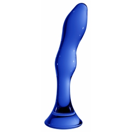 CHRYSTALINO Dildo di vetro Gallant Blue 16 x 3,4 cm