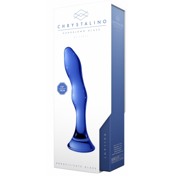 Dildo di vetro Gallant Blue 16 x 3,4 cm