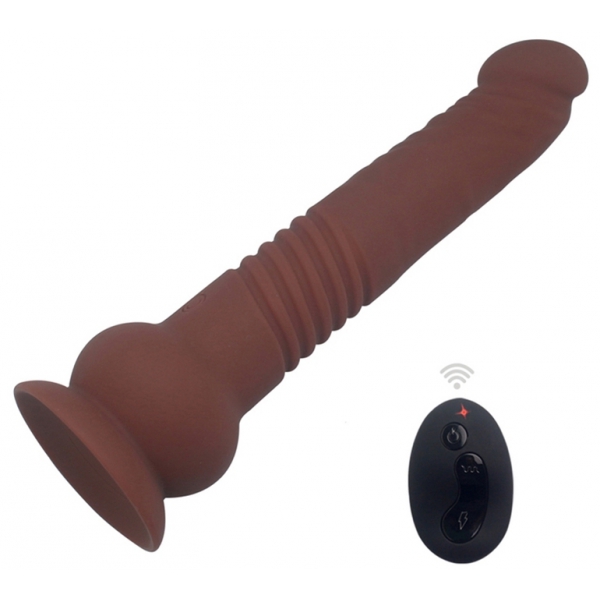 The Commander Vibrerende Dildo 19 x 3.7cm Bruin