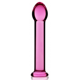 LoveToy Glass dildo Romande Right 15 x 3.3cm Pink