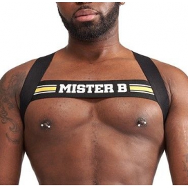 Mr B - Mister B X-Back Elastischer Gurt Schwarz-Gelb