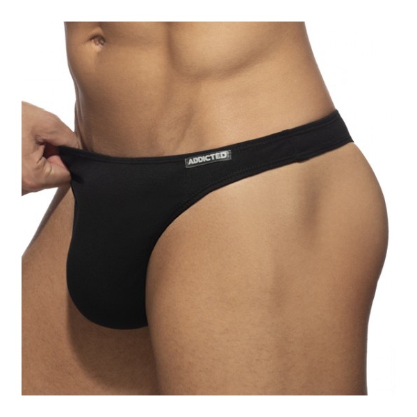 Thong Addicted COTTON Black