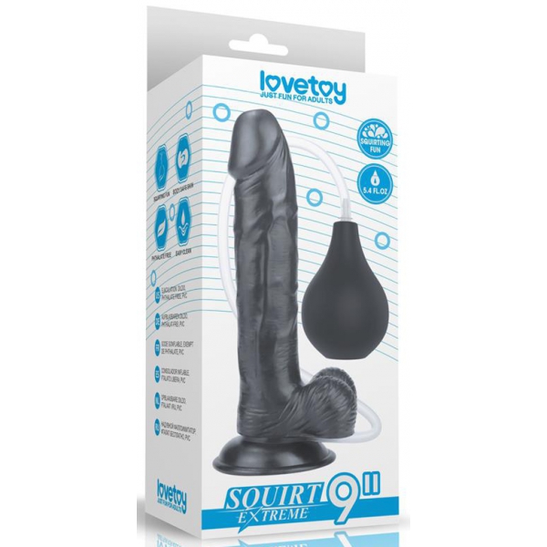 Squirt Abspritzdildo 20 x 4.5cm Schwarz