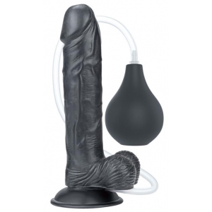 Squirting Spuit Dildo 18 x 4.5cm Zwart