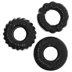 Oxballs Set di 3 anelli di nylon neri Bonemaker