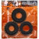 Set of 3 Black Bonemaker Cockrings