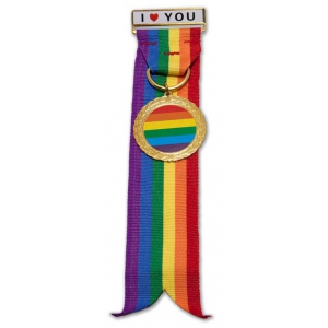 Pride Items Medalha Arco-íris com Fita