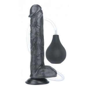 LoveToy Dildo realista de esguicho 22 x 4,5cm Preto