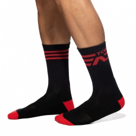 Addicted Socks AD TOP Black-Red