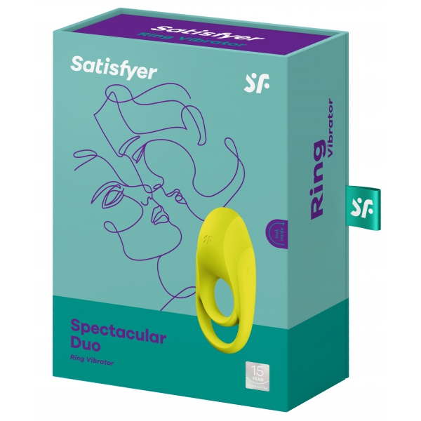 Satisfyer Spectacular Duo Yellow vibrating cockring