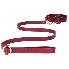 Ouch! Halo Collier et Laisse HALO COL Rouge