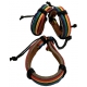 Leder en Draad Armband Regenboog