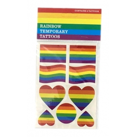 Pride Items Tatouages éphémères Rainbow x9