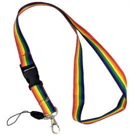 Pride Items Rainbow Cord with Clip 50cm