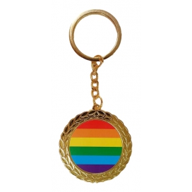 Portachiavi con medaglia d'oro arcobaleno