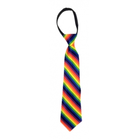 Corbata arco iris con elástico 35cm