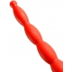 Long Stretch Worm Dildo N°4 - 50 x 5.2cm Red