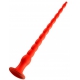 Dildo a verme allungato N°4 - 50 x 5,2 cm rosso