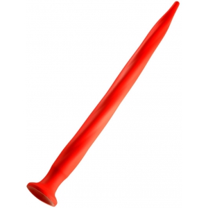 Stretch Worm Dildo longo de vermes N°5 - 64 x 5,2cm Vermelho