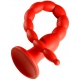 Dildo a verme lungo N°6 - 60 x 6cm Rosso