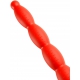 Dildo de verme de alongamento longo N°6 - 60 x 6cm Vermelho