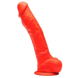 Dildo in silicone elastico N°4 - 23 x 5,2 cm rosso