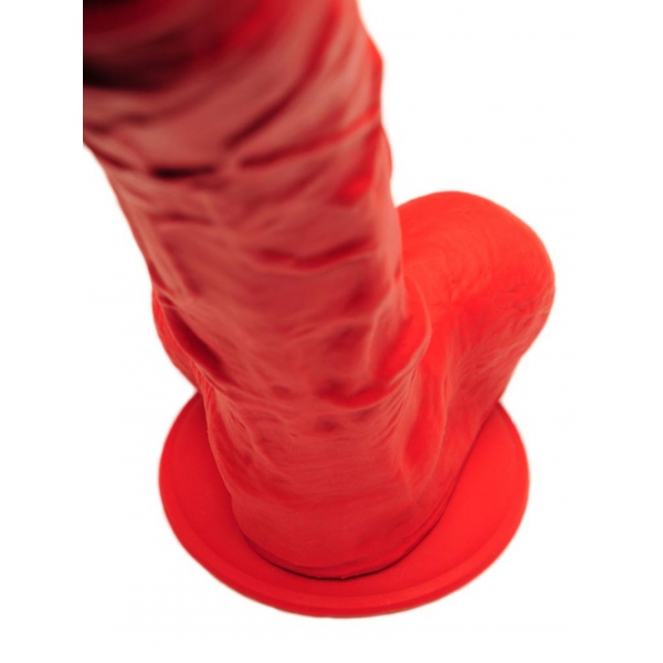 Consolador de silicona Stretch N°7 - 32 x 7cm Rojo