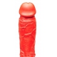 Dildo in silicone elastico N°5X - 27 x 8 cm rosso