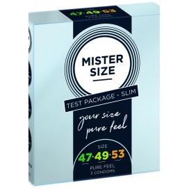MISTER SIZE Condoms Sample 3 misure 47, 49 e 53mm