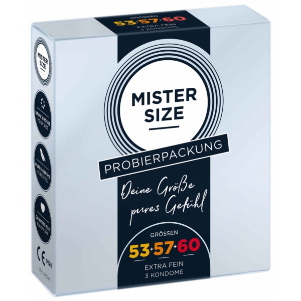 MISTER SIZE Condooms Monster 3 maten 53, 57 en 60mm