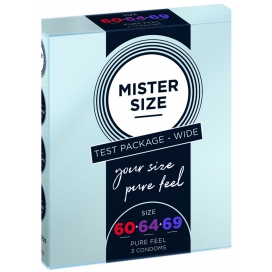 MISTER SIZE Condones MISTER SIZE Muestra 3 tamaños 60, 64 y 69mm