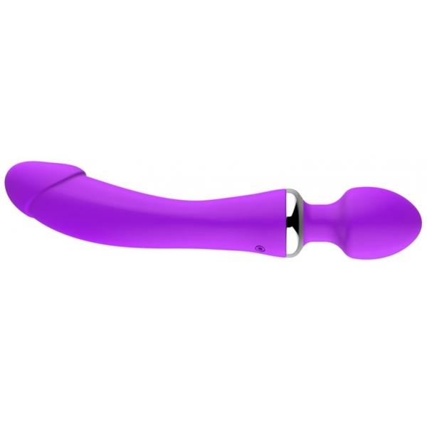 Bacchetta e Vibro a doppia estremità 22 cm viola