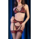 Margoh set 4 pezzi Nero-Rosso