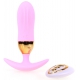 Plug Vibrador Huevo Rayado 10 x 3cm Rosa