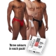 Set di 3 Mister B TORONTO Jockstraps Bianco-Nero-Rosso