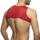 MESH-ZIP Crop Top Red